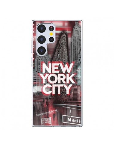 Coque Samsung Galaxy S22 Ultra 5G New York City Rouge - Javier Martinez