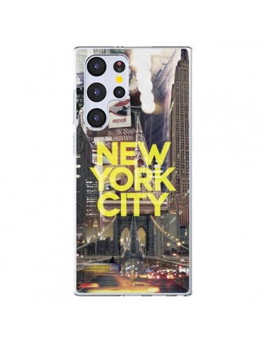 Coque Samsung Galaxy S22 Ultra 5G New York City Jaune - Javier Martinez