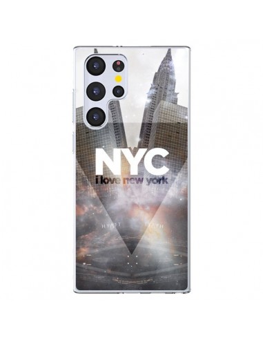 Coque Samsung Galaxy S22 Ultra 5G I Love New York City Gris - Javier Martinez