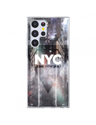 Coque Samsung Galaxy S22 Ultra 5G I Love New York City Violet - Javier Martinez
