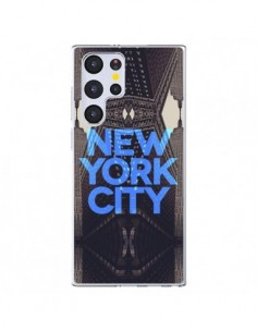 Coque Samsung Galaxy S22 Ultra 5G New York City Bleu -...