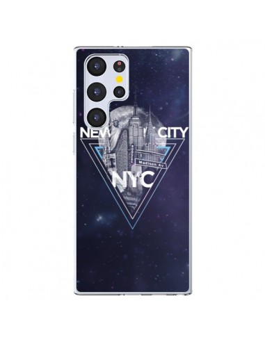 Coque Samsung Galaxy S22 Ultra 5G New York City Triangle Bleu - Javier Martinez