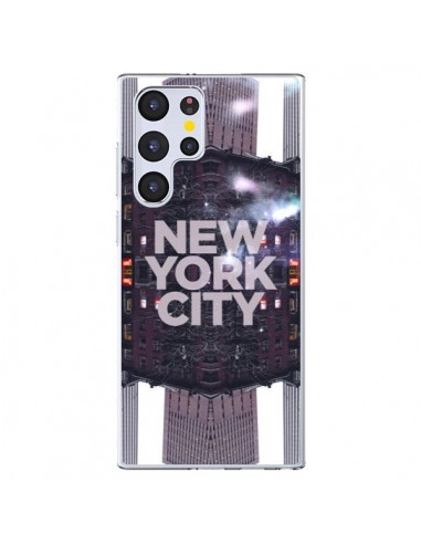 Coque Samsung Galaxy S22 Ultra 5G New York City Violet - Javier Martinez