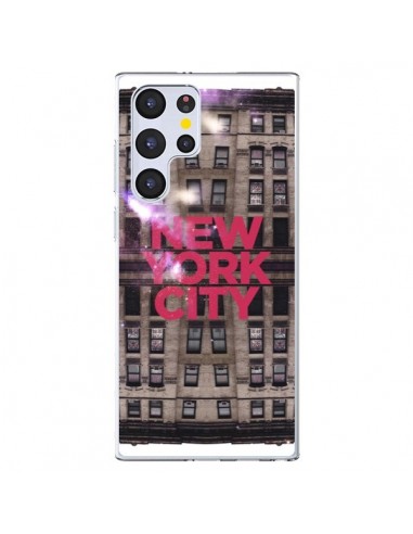 Coque Samsung Galaxy S22 Ultra 5G New York City Buildings Rouge - Javier Martinez