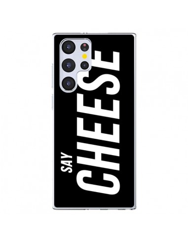 Coque Samsung Galaxy S22 Ultra 5G Say Cheese Smile Noir - Jonathan Perez