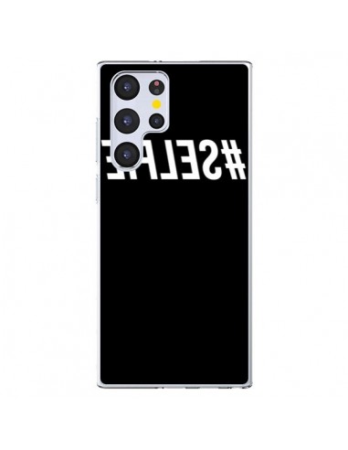 Coque Samsung Galaxy S22 Ultra 5G Hashtag Selfie Blanc Inversé - Jonathan Perez