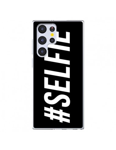 Coque Samsung Galaxy S22 Ultra 5G Hashtag Selfie Noir Horizontal - Jonathan Perez