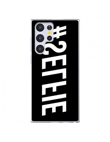 Coque Samsung Galaxy S22 Ultra 5G Hashtag Selfie Blanc Inversé Horizontal - Jonathan Perez