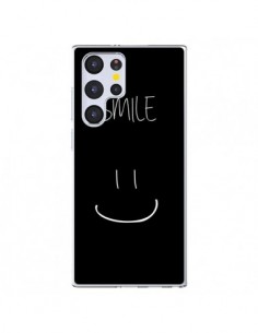 Coque Samsung Galaxy S22 Ultra 5G Smile Souriez Noir -...