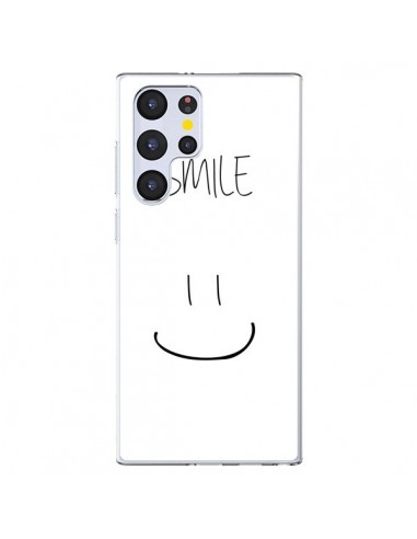 Coque Samsung Galaxy S22 Ultra 5G Smile Souriez en Blanc - Jonathan Perez