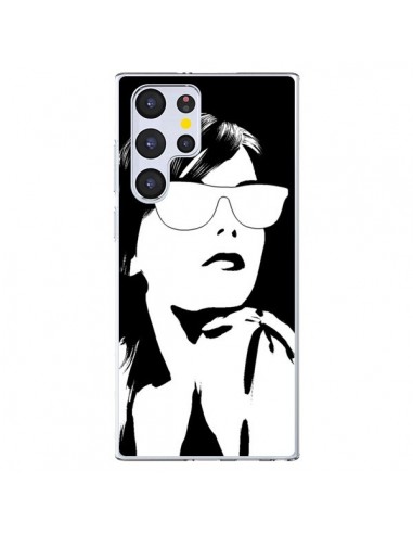 Coque Samsung Galaxy S22 Ultra 5G Fille Lunettes Blanches - Jonathan Perez