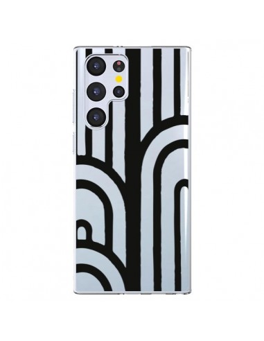 Coque Samsung Galaxy S22 Ultra 5G Geometric Noir Transparente - Dricia Do