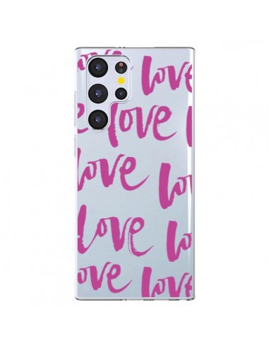 Coque Samsung Galaxy S22 Ultra 5G Love Love Love Amour Transparente - Dricia Do