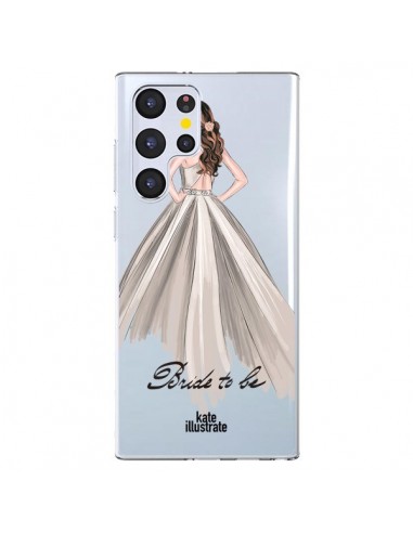 Coque Samsung Galaxy S22 Ultra 5G Bride To Be Mariée Mariage Transparente - kateillustrate