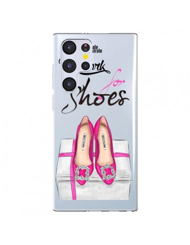 Coque Samsung Galaxy S22 Ultra 5G I Work For Shoes Chaussures Transparente - kateillustrate