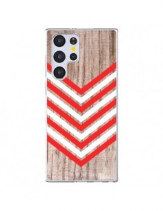 Coque Samsung Galaxy S22 Ultra 5G Tribal Aztèque Bois...