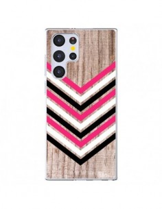 Coque Samsung Galaxy S22 Ultra 5G Tribal Aztèque Bois...
