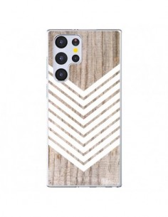 Coque Samsung Galaxy S22 Ultra 5G Tribal Aztèque Bois...