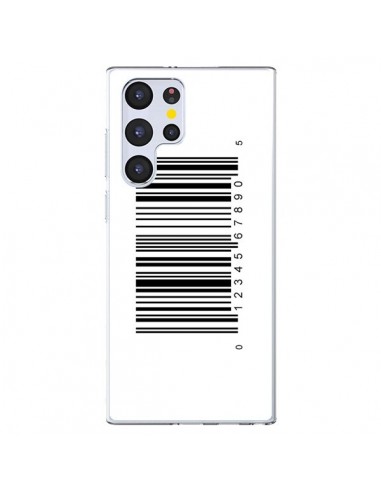 Coque Samsung Galaxy S22 Ultra 5G Code Barres Noir - Laetitia