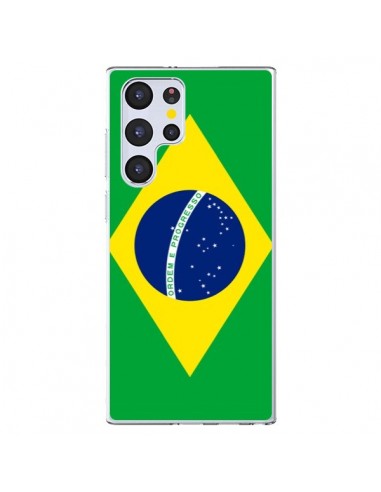 Coque Samsung Galaxy S22 Ultra 5G Drapeau Brésil Brésilien - Laetitia