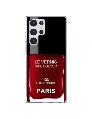 Coque Samsung Galaxy S22 Ultra 5G Vernis Paris Lotus Rouge - Laetitia