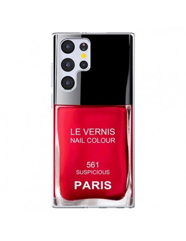 Coque Samsung Galaxy S22 Ultra 5G Vernis Paris Suspicious Rouge - Laetitia