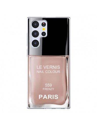 Coque Samsung Galaxy S22 Ultra 5G Vernis Paris Frenzy Beige - Laetitia