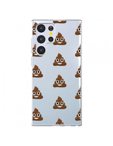 Coque Samsung Galaxy S22 Ultra 5G Shit Poop Emoticone Emoji Transparente - Laetitia