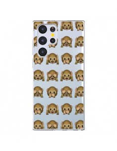 Coque Samsung Galaxy S22 Ultra 5G Singe Monkey Emoticone...