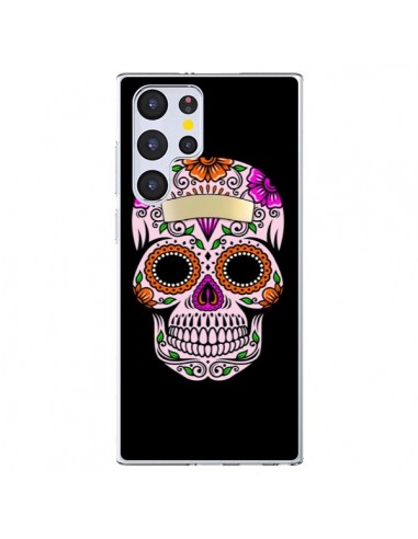 Coque Samsung Galaxy S22 Ultra 5G Tête de Mort Mexicaine Multicolore - Laetitia