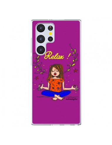 Coque Samsung Galaxy S22 Ultra 5G Fille Relax Zen Yoga - Leellouebrigitte