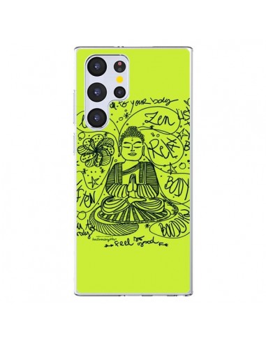 Coque Samsung Galaxy S22 Ultra 5G Buddha Listen to your body Love Zen Relax - Leellouebrigitte