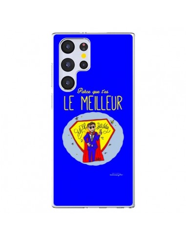 Coque Samsung Galaxy S22 Ultra 5G Le meilleur Papa Fête des Pères - Leellouebrigitte