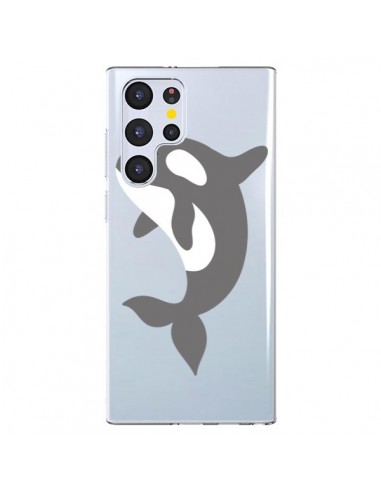 Coque Samsung Galaxy S22 Ultra 5G Orque Orca Ocean Transparente - Petit Griffin