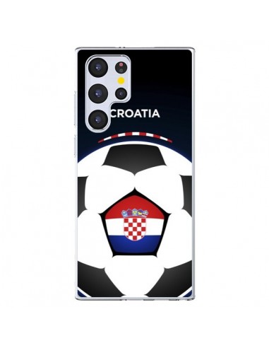 Coque Samsung Galaxy S22 Ultra 5G Croatie Ballon Football - Madotta