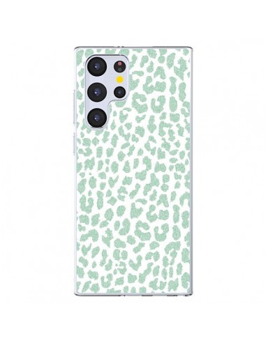 Coque Samsung Galaxy S22 Ultra 5G Leopard Menthe Mint - Mary Nesrala