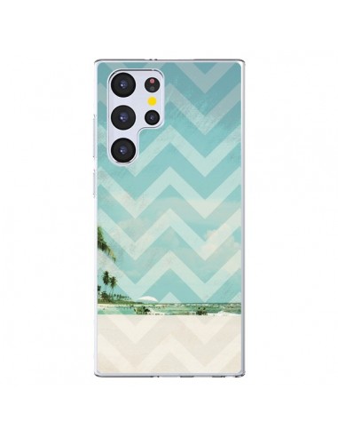 Coque Samsung Galaxy S22 Ultra 5G Chevron Beach Dreams Triangle Azteque - Mary Nesrala