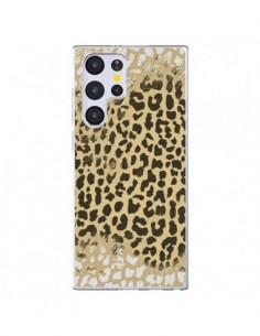 Coque Samsung Galaxy S22 Ultra 5G Leopard Golden Or Doré...