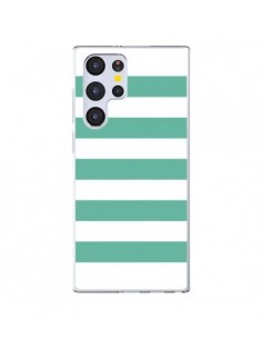 Coque Samsung Galaxy S22 Ultra 5G Bandes Mint Vert - Mary...
