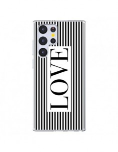 Coque Samsung Galaxy S22 Ultra 5G Love Noir et Blanc -...