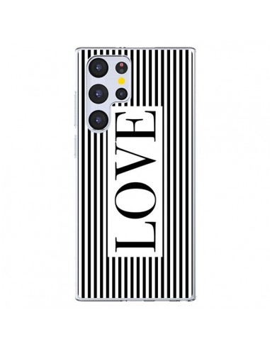 Coque Samsung Galaxy S22 Ultra 5G Love Noir et Blanc - Mary Nesrala