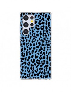 Coque Samsung Galaxy S22 Ultra 5G Leopard Bleu Neon -...