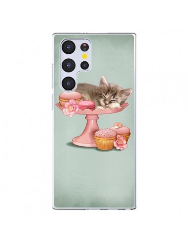 Coque Samsung Galaxy S22 Ultra 5G Chaton Chat Kitten Cookies Cupcake - Maryline Cazenave