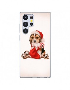 Coque Samsung Galaxy S22 Ultra 5G Chien Dog Pere Noel...