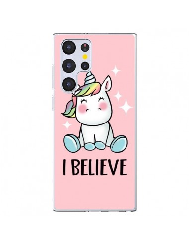 Coque Samsung Galaxy S22 Ultra 5G Licorne I Believe - Maryline Cazenave