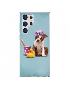 Coque Samsung Galaxy S22 Ultra 5G Chien Dog Canard Fille...