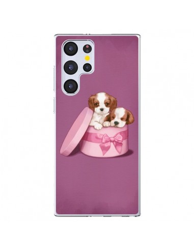 Coque Samsung Galaxy S22 Ultra 5G Chien Dog Boite Noeud - Maryline Cazenave