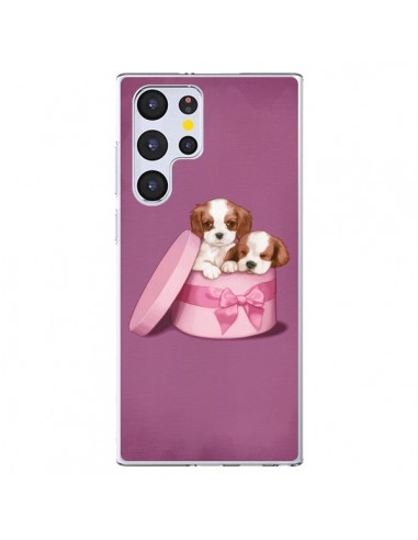 Coque Samsung Galaxy S22 Ultra 5G Chien Dog Boite Noeud - Maryline Cazenave