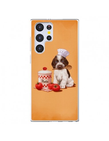 Coque Samsung Galaxy S22 Ultra 5G Chien Dog Pates Pasta Cuisinier - Maryline Cazenave