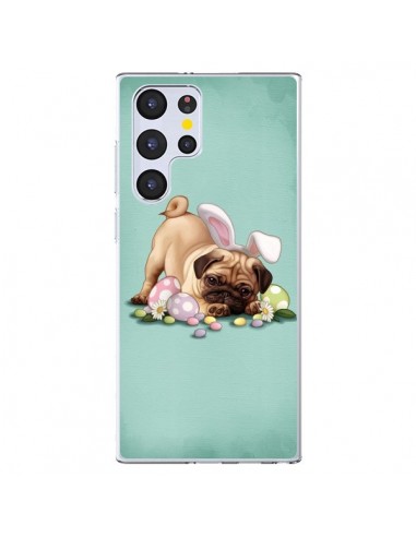 Coque Samsung Galaxy S22 Ultra 5G Chien Dog Rabbit Lapin Pâques Easter - Maryline Cazenave